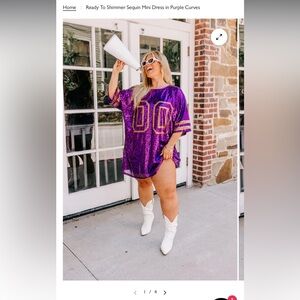 Impressions Clemson Sequin Jersey Dress Size 1X